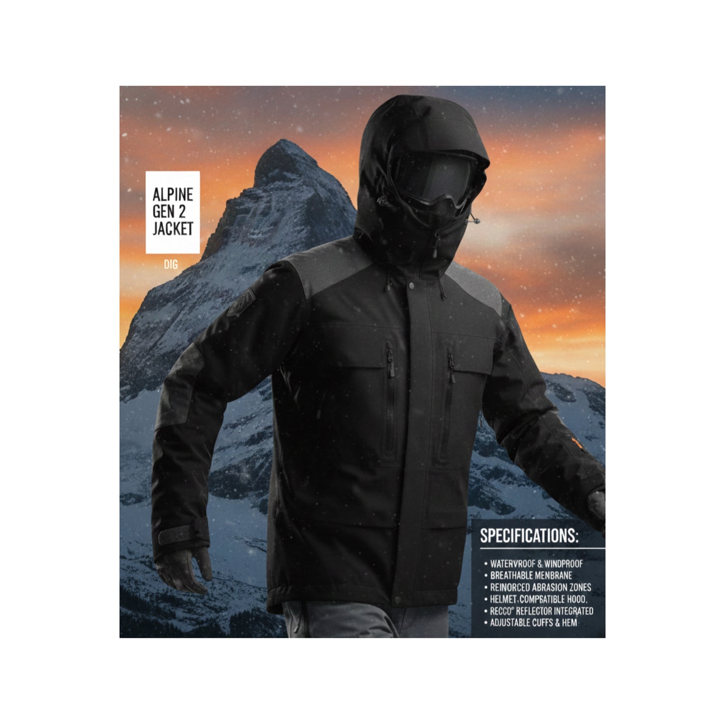 Alpine Gen 2 Jacket Premium Waterproof & Insulated Alpine Jacket for Extreme Conditions