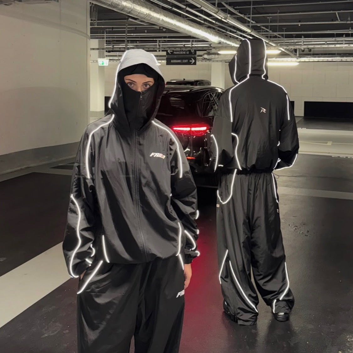 Reflective Urban Stealth Tracksuit Set (Jacket + Pants)