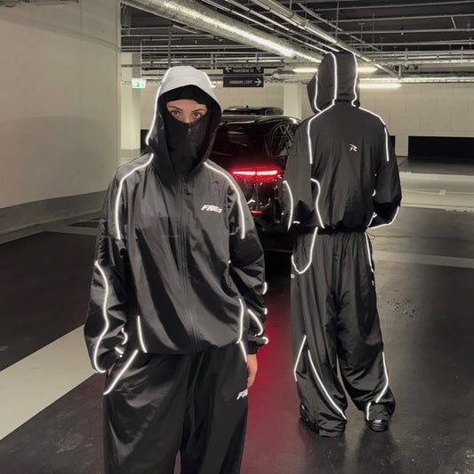 Reflective Urban Stealth Tracksuit Set (Jacket + Pants)