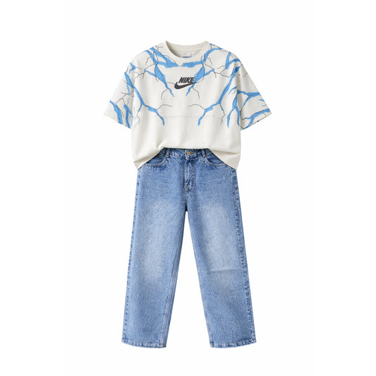 Upgrade your style with our premium T-shirt & jeans combo. Designed for a trendy and comfortable look, this outfit is perfect for daily wear, outings, and street fashion. A complete ready-to-wear combo that keeps you stylish without any effort.