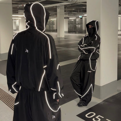 Reflective Urban Stealth Tracksuit Set (Jacket + Pants)