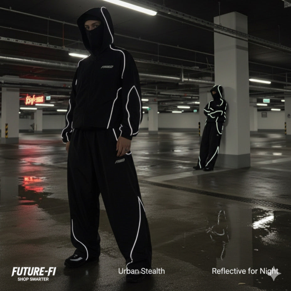 Reflective Urban Stealth Tracksuit Set (Jacket + Pants)