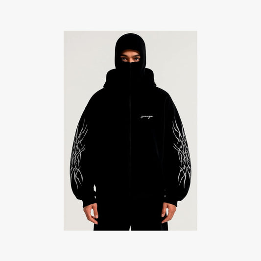 BE SAVAGE Balaclava Ninja Zipper Hoodie (Winterwear)